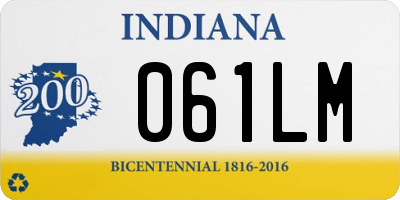 IN license plate 061LM