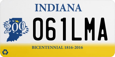 IN license plate 061LMA