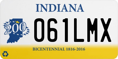 IN license plate 061LMX