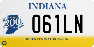 IN license plate 061LN