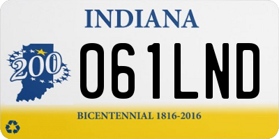 IN license plate 061LND