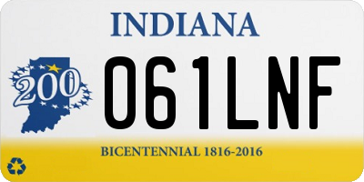 IN license plate 061LNF