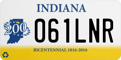IN license plate 061LNR