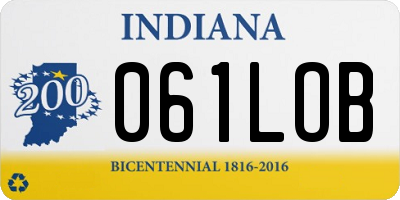 IN license plate 061LOB