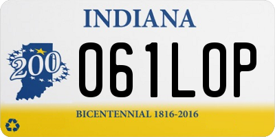 IN license plate 061LOP