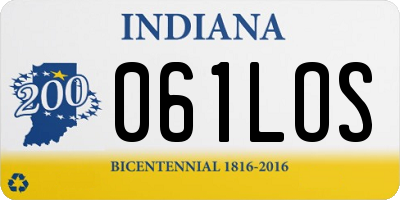 IN license plate 061LOS
