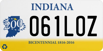 IN license plate 061LOZ