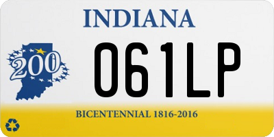 IN license plate 061LP