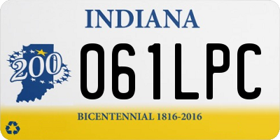 IN license plate 061LPC