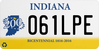 IN license plate 061LPE