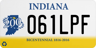 IN license plate 061LPF