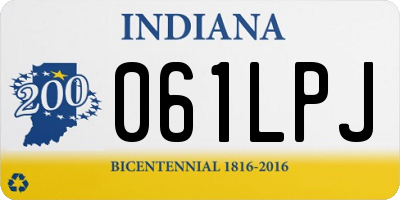 IN license plate 061LPJ