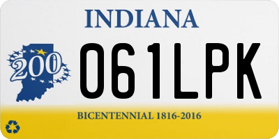 IN license plate 061LPK