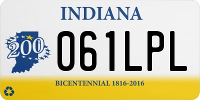 IN license plate 061LPL