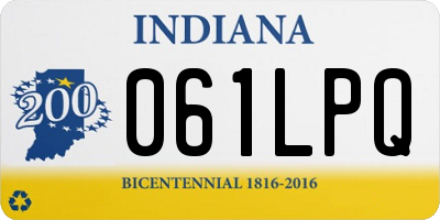 IN license plate 061LPQ