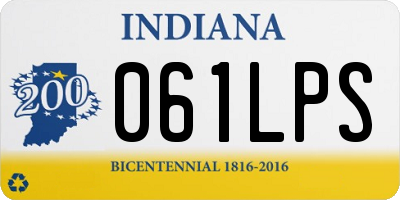 IN license plate 061LPS