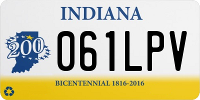 IN license plate 061LPV