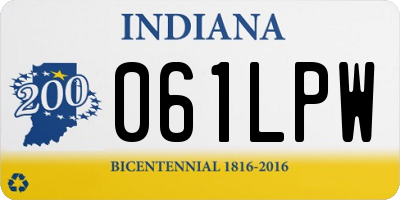 IN license plate 061LPW
