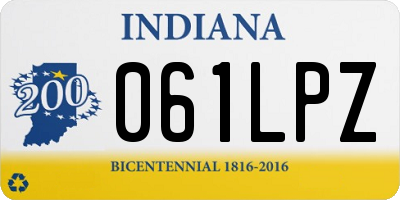 IN license plate 061LPZ