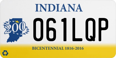 IN license plate 061LQP