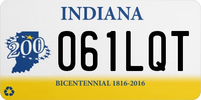 IN license plate 061LQT