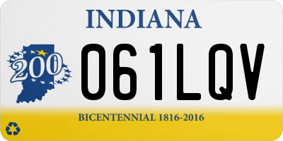 IN license plate 061LQV