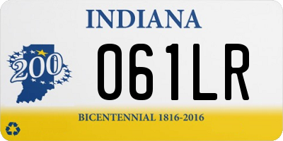 IN license plate 061LR