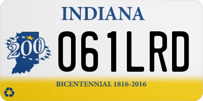 IN license plate 061LRD
