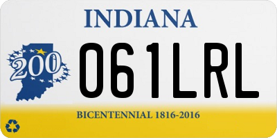IN license plate 061LRL