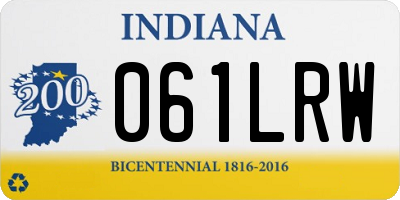 IN license plate 061LRW