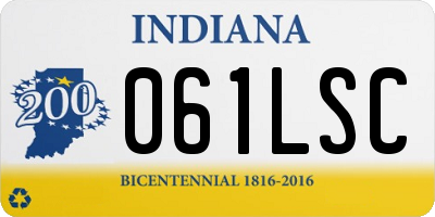 IN license plate 061LSC