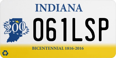 IN license plate 061LSP