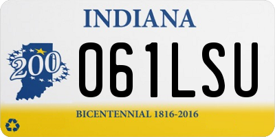 IN license plate 061LSU