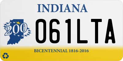 IN license plate 061LTA
