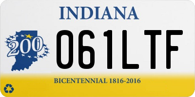 IN license plate 061LTF