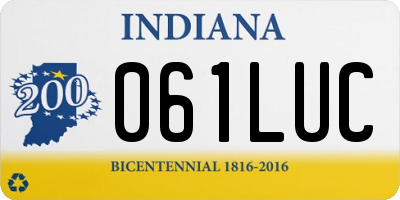 IN license plate 061LUC
