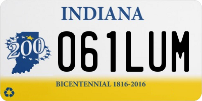 IN license plate 061LUM