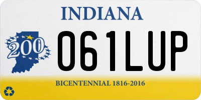 IN license plate 061LUP