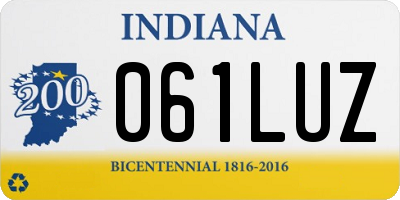 IN license plate 061LUZ