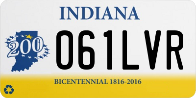 IN license plate 061LVR