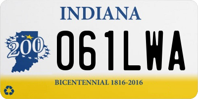 IN license plate 061LWA
