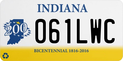 IN license plate 061LWC