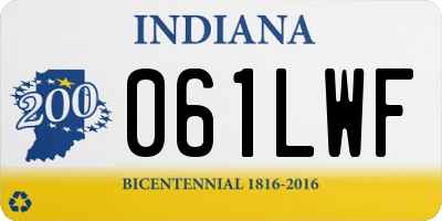 IN license plate 061LWF