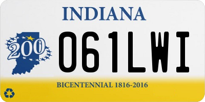 IN license plate 061LWI