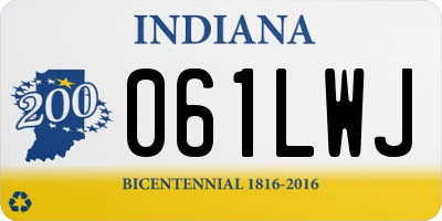 IN license plate 061LWJ