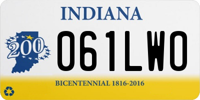 IN license plate 061LWO