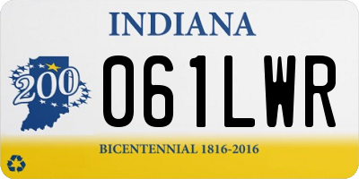 IN license plate 061LWR