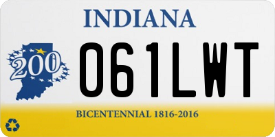 IN license plate 061LWT