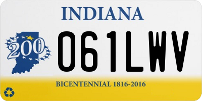 IN license plate 061LWV