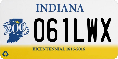 IN license plate 061LWX